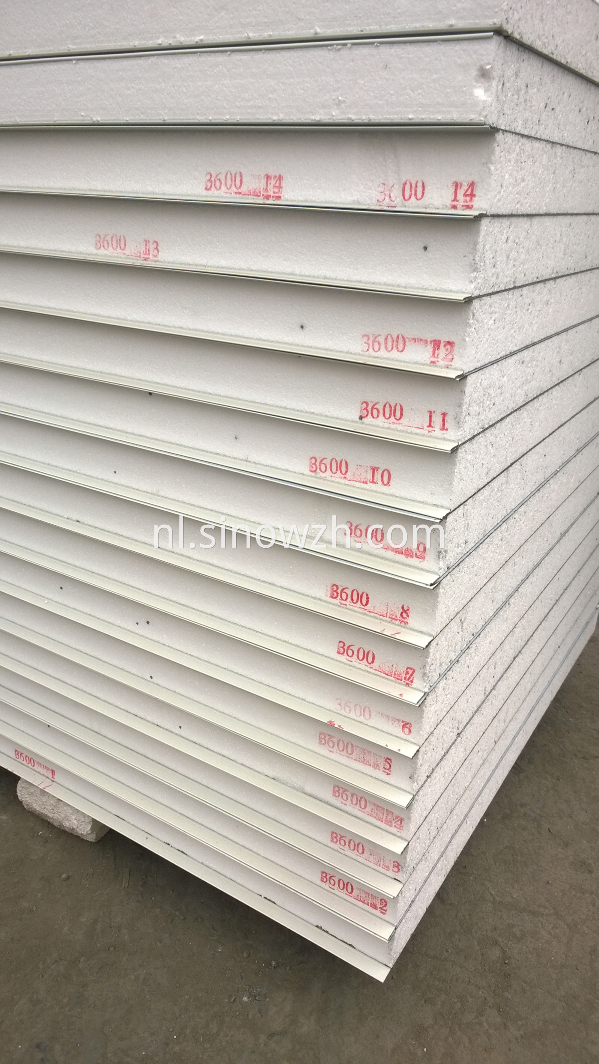 sandwich panel with mark